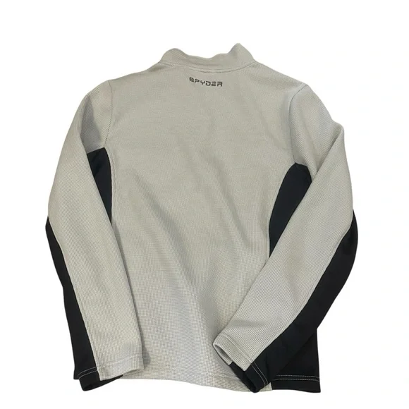Men’s Spyder Bandit Outbound Black and Grey Fleece 1/4 Zip Jacket Pullover - Picture 3 of 5